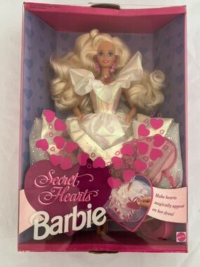Vintage 1992 Barbie Secret Hearts Pink & White Outfit